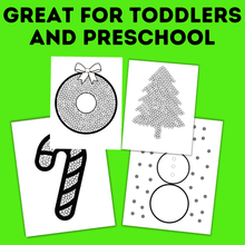 Load image into Gallery viewer, Christmas Q-tip Painting Printable | Christmas Craft for Kids and Toddlers