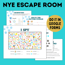 Load image into Gallery viewer, New Year's Eve Escape Room for Kids | New Year's Eve Game for Kids