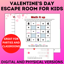 Load image into Gallery viewer, Valentine's Day Escape Room for Kids | Kids Games | Classroom Games | Party Games | Digital Escape Room | Classroom Party | Family Games
