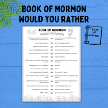 Load image into Gallery viewer, Book of Mormon Would You Rather for Kids | Kids Activities | BOM activities | Book of Mormon Lessons | Kids printables | BOM | Primary
