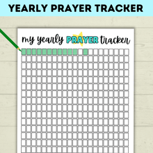 Load image into Gallery viewer, Yearly Prayer Tracker | Prayer Chart | Prayer Lessons | Primary Class Prayer Chart | Kids Prayer Printable | Prayer sheet for kids |
