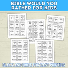 Load image into Gallery viewer, Bible Games for Kids | Would You Rather Bible Edition for Kids | Church Games | Digital Download | Bible Trivia | Sunday School Games
