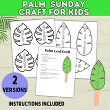 Load image into Gallery viewer, Palm Sunday Craft | Palm Leaf Craft | Sunday School Craft | Easter Craft | Holy Week Craft | Craft Template | Easter Story
