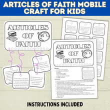 Load image into Gallery viewer, Articles of Faith Craft for Kids | Book of Mormon Craft | Doctrine and Covenants Craft | D&amp;C Craft | Come Follow Me | Sunday School Craft
