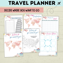 Load image into Gallery viewer, Travel Planner for the Whole Family | Family Planner | Budget Planner | Travel Calendar | Travel Itinerary | Travel Research | PDF download
