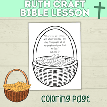 Load image into Gallery viewer, Ruth Craft | Ruth Activity | Bible Craft | Bible Activity Page | Bible Lesson Plan | Ruth Lesson Plan | Ruth Printable | Digital Download
