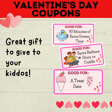 Load image into Gallery viewer, Valentine&#39;s Day Coupons for Kids | Kids Coupons | Valentine&#39;s Day Gift | Valentine&#39;s Day Printable for Kids | Kids Printable
