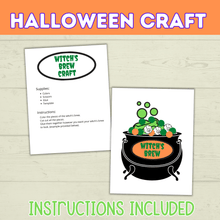 Load image into Gallery viewer, Kids Halloween Craft | Witch&#39;s Brew Caldron Craft | Halloween Craft Kit | Halloween Party | Halloween Printable | Digital Download
