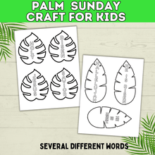 Load image into Gallery viewer, Palm Sunday Craft | Palm Leaf Craft | Sunday School Craft | Easter Craft | Holy Week Craft | Craft Template | Easter Story
