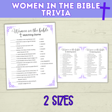 Load image into Gallery viewer, Women in the Bible Trivia Quiz | Bible Quiz | Bible Trivia | Trivia Questions | Trivia game | Church Games | Printable Games | Digital
