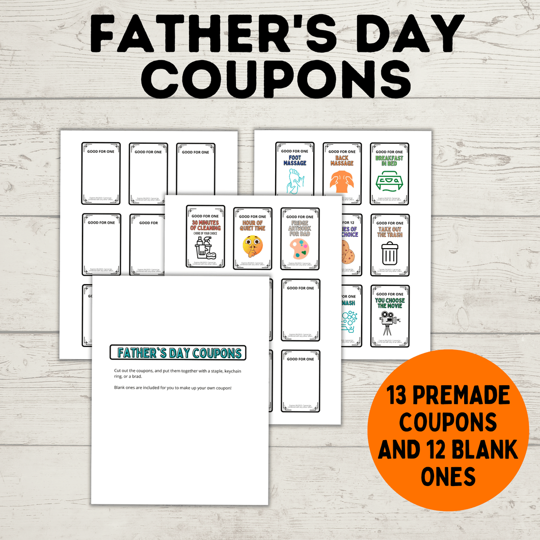 Father's Day Coupons | Coupons for Dad | Father's Day Gift