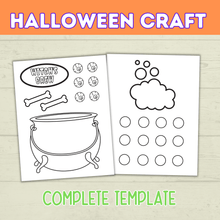 Load image into Gallery viewer, Kids Halloween Craft | Witch&#39;s Brew Caldron Craft | Halloween Craft Kit | Halloween Party | Halloween Printable | Digital Download
