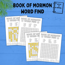 Load image into Gallery viewer, Book of Mormon Word Find for Kids | Kids Activities | Kids Printables | Book of Mormon Activities | Book of Mormon Printables | Primary
