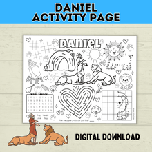 Load image into Gallery viewer, Bible Activity Page | Activity Sheet | Daniel in the Lion&#39;s Den | Lion | Homeschool | Christian Game | Kids Bible Printable | PDF
