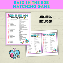 Load image into Gallery viewer, 80s Games | 80s Party Games | Retro Games | 80s Birthday Party Game | 80s | Games | 80s Trivia | Printable Games | Vintage Games
