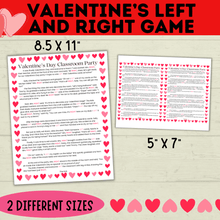 Load image into Gallery viewer, Left and Right Game | Valentine&#39;s Day Games | Gift Passing Game | Game for Kids | Classroom Games | Valentine&#39;s Day Printable
