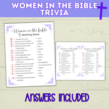 Load image into Gallery viewer, Women in the Bible Trivia Quiz | Bible Quiz | Bible Trivia | Trivia Questions | Trivia game | Church Games | Printable Games | Digital
