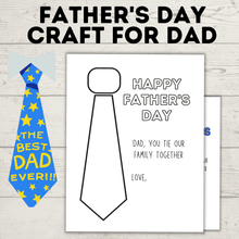Load image into Gallery viewer, Tie Craft | Father&#39;s Day Craft | Father&#39;s Day Gift | Dad Craft
