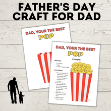 Load image into Gallery viewer, Father&#39;s Day Craft for Dad | Father&#39;s Day Gift | Father&#39;s Day Card | Craft Template
