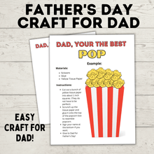 Load image into Gallery viewer, Father&#39;s Day Craft for Dad | Father&#39;s Day Gift | Father&#39;s Day Card | Craft Template
