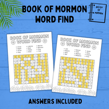 Load image into Gallery viewer, Book of Mormon Word Find for Kids | Kids Activities | Kids Printables | Book of Mormon Activities | Book of Mormon Printables | Primary
