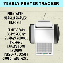 Load image into Gallery viewer, Yearly Prayer Tracker | Prayer Chart | Prayer Lessons | Primary Class Prayer Chart | Kids Prayer Printable | Prayer sheet for kids |
