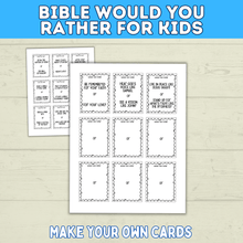 Load image into Gallery viewer, Bible Games for Kids | Would You Rather Bible Edition for Kids | Church Games | Digital Download | Bible Trivia | Sunday School Games
