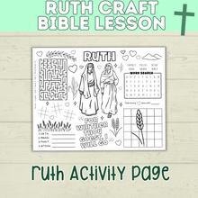 Load image into Gallery viewer, Ruth Craft | Ruth Activity | Bible Craft | Bible Activity Page | Bible Lesson Plan | Ruth Lesson Plan | Ruth Printable | Digital Download
