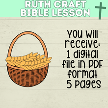 Load image into Gallery viewer, Ruth Craft | Ruth Activity | Bible Craft | Bible Activity Page | Bible Lesson Plan | Ruth Lesson Plan | Ruth Printable | Digital Download
