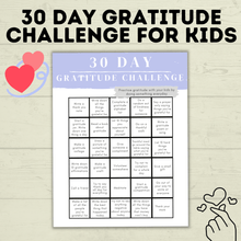 Load image into Gallery viewer, Gratitude Challenge for Kids | Gratitude Activity | Thankfulness Activity | Thankful | Kids Activity | Kids Printable | Thanksgiving
