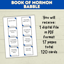 Load image into Gallery viewer, Book of Mormon Game Babble | Cards | Game Night | Church and Scripture Game | Youth Sunday School Game | Christian
