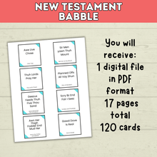 Load image into Gallery viewer, Bible Games | New Testament Game Babble | Youth Church Game | Bible Printable | Digital Download | Party Games | Scriptures | Young Women
