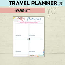 Load image into Gallery viewer, Travel Planner for the Whole Family | Family Planner | Budget Planner | Travel Calendar | Travel Itinerary | Travel Research | PDF download
