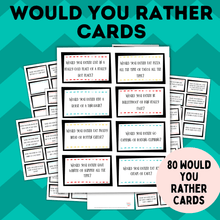 Load image into Gallery viewer, Would You Rather Printable Cards

