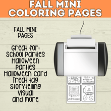 Load image into Gallery viewer, Fall Coloring Pages | Fall Activity Page | Fall | Fall Printables | Fall Preschool | Digital Download | Halloween Printable

