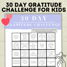 Load image into Gallery viewer, Gratitude Challenge for Kids | Gratitude Activity | Thankfulness Activity | Thankful | Kids Activity | Kids Printable | Thanksgiving
