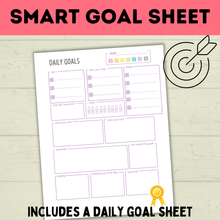 Load image into Gallery viewer, Kids Goals | Daily Goals Tracker | Smart Goals Sheet | Goal Setting | Goals Printable | Kids Printable | Daily Tasks | Checklist for Kids
