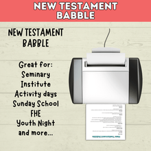 Load image into Gallery viewer, Bible Games | New Testament Game Babble | Youth Church Game | Bible Printable | Digital Download | Party Games | Scriptures | Young Women
