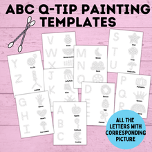 Load image into Gallery viewer, ABC Q-Tip Painting Printable | ABC Printable | Preschool Craft | Preschool Activity | Toddler Craft | Toddler Activity | Learn ABCs
