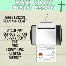 Load image into Gallery viewer, Ruth Craft | Ruth Activity | Bible Craft | Bible Activity Page | Bible Lesson Plan | Ruth Lesson Plan | Ruth Printable | Digital Download
