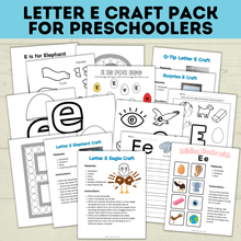 Load image into Gallery viewer, Letter E Crafts for Kids | Preschool Crafts | Alphabet Crafts | Toddler Crafts | Letter Crafts | Kids Crafts | Letter E Printables
