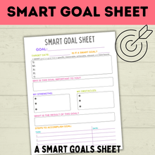 Load image into Gallery viewer, Kids Goals | Daily Goals Tracker | Smart Goals Sheet | Goal Setting | Goals Printable | Kids Printable | Daily Tasks | Checklist for Kids
