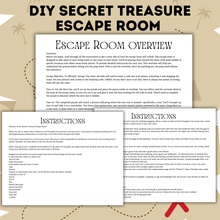 Load image into Gallery viewer, DIY Escape Room for Kids | Secret Treasure Escape Room | Home escape Room | Digital Escape Room | Kids Games | Party Games | Printable
