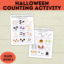 Load image into Gallery viewer, Halloween Counting Activity for Kids and Preschoolers | Counting for Preschoolers | Numbers | Math Worksheets | Math for Preschool
