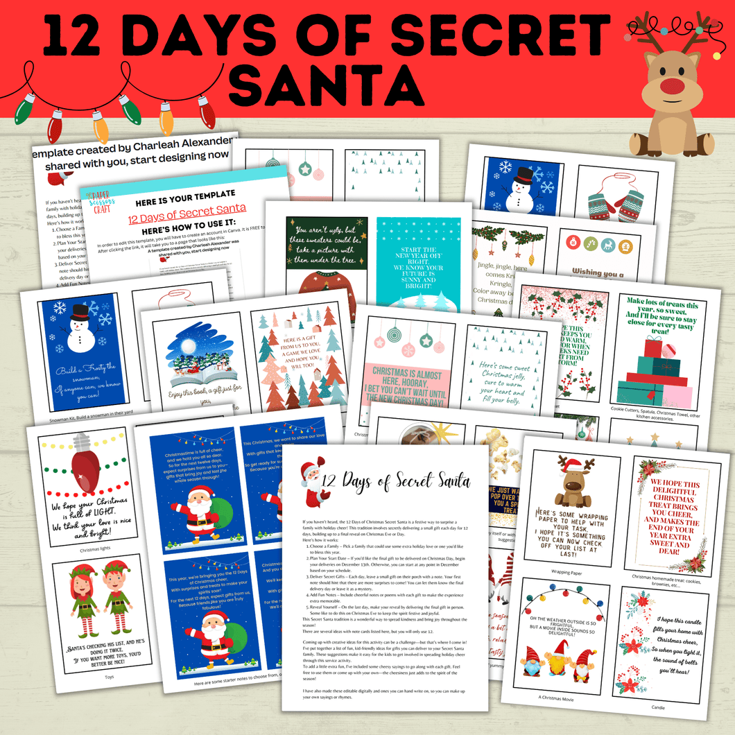 Christmas Gifts | 12 Days of Secret Santa for Kids | Christmas Games | Christmas Activities for Kids | Secret Santa | Christmas Cards |