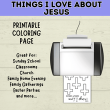 Load image into Gallery viewer, Jesus Craft | Things I Love About Jesus | Easter Craft | Sunday School Craft | Sunday School Lessons | Jesus Loves You | Bible Study |
