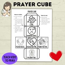 Load image into Gallery viewer, Prayer Cube Craft | Prayer Activities | Kids Crafts
