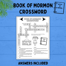 Load image into Gallery viewer, Book of Mormon Crossword for Kids | Book of Mormon Activity | Book of Mormon Printables | Primary | Family Home Evening | Sunday School
