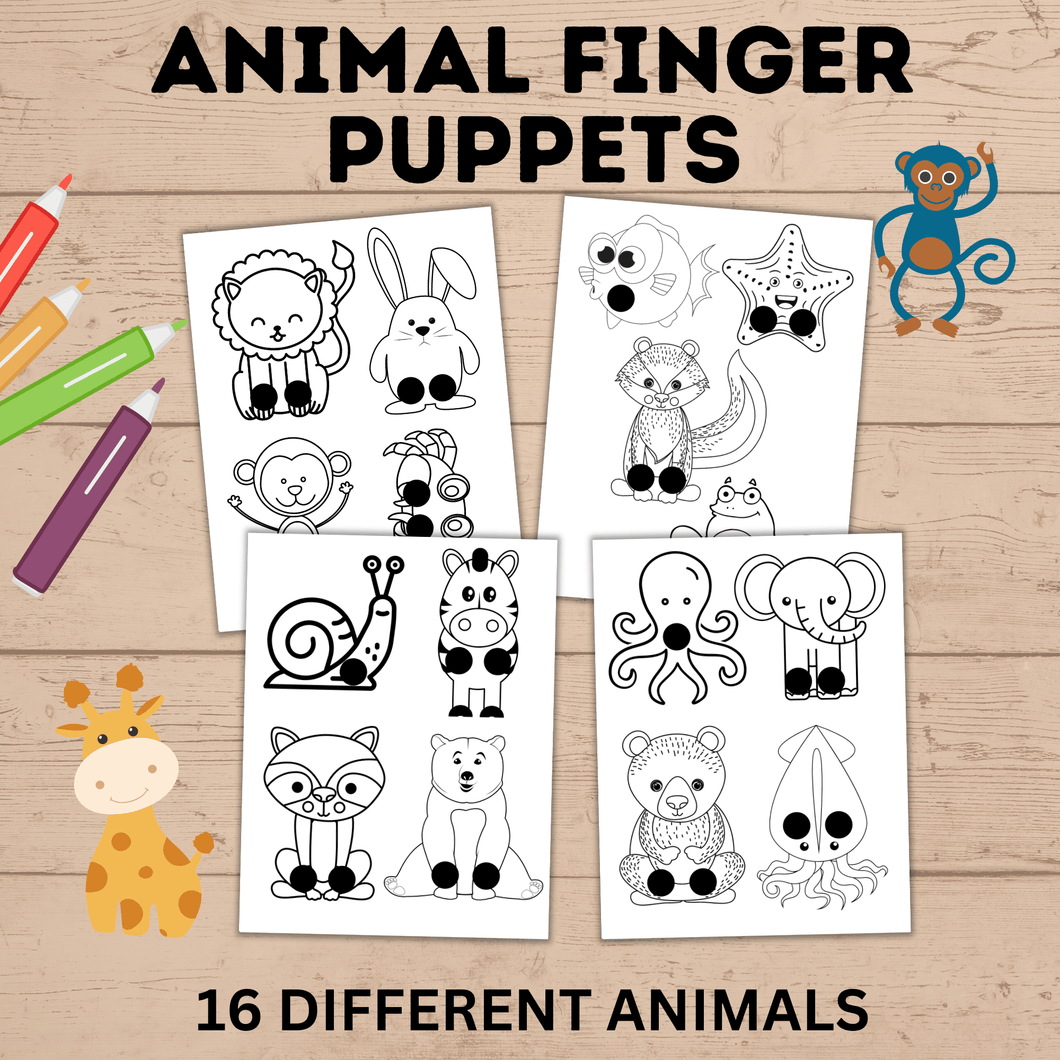 Animal Finger Puppets for Kids