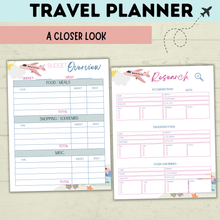 Load image into Gallery viewer, Travel Planner for the Whole Family | Family Planner | Budget Planner | Travel Calendar | Travel Itinerary | Travel Research | PDF download
